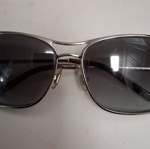 Aviator Miu Miu Silver and Black Sunglasses